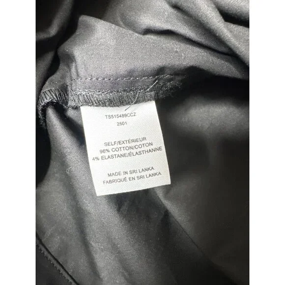 Derek Lam 10 Crosby Black Ruched Button Down Sleeveless Shirt Dress Size 2 - Picture 5 of 9